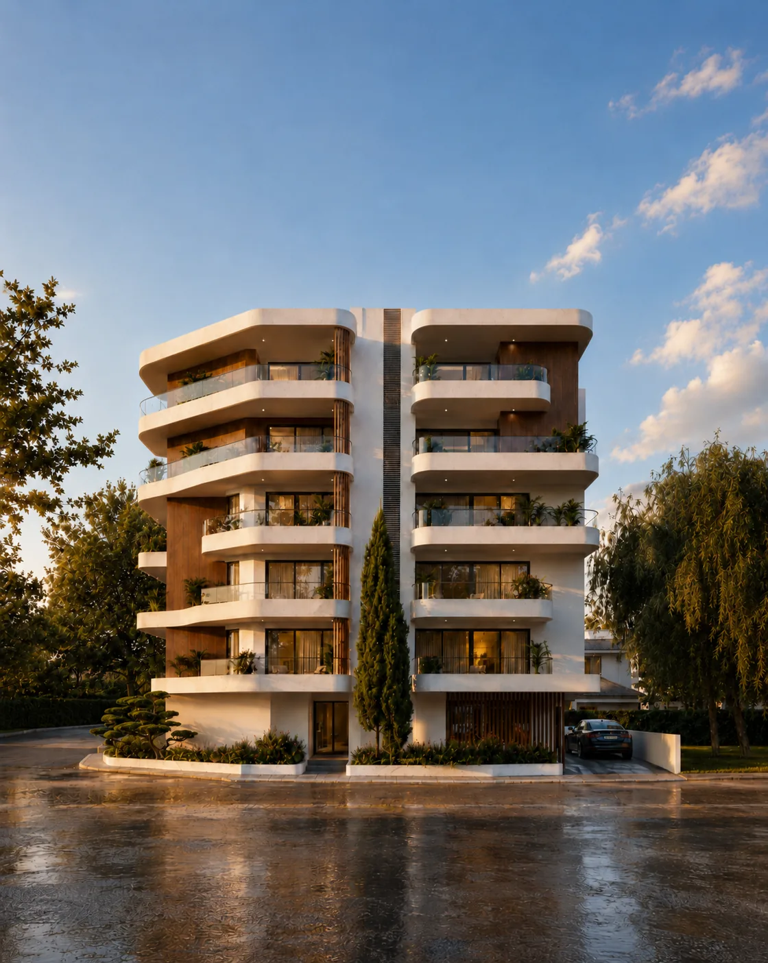 The Curve apartment building in Larnaca, Cyprus by Christos Christou Architecture Studio